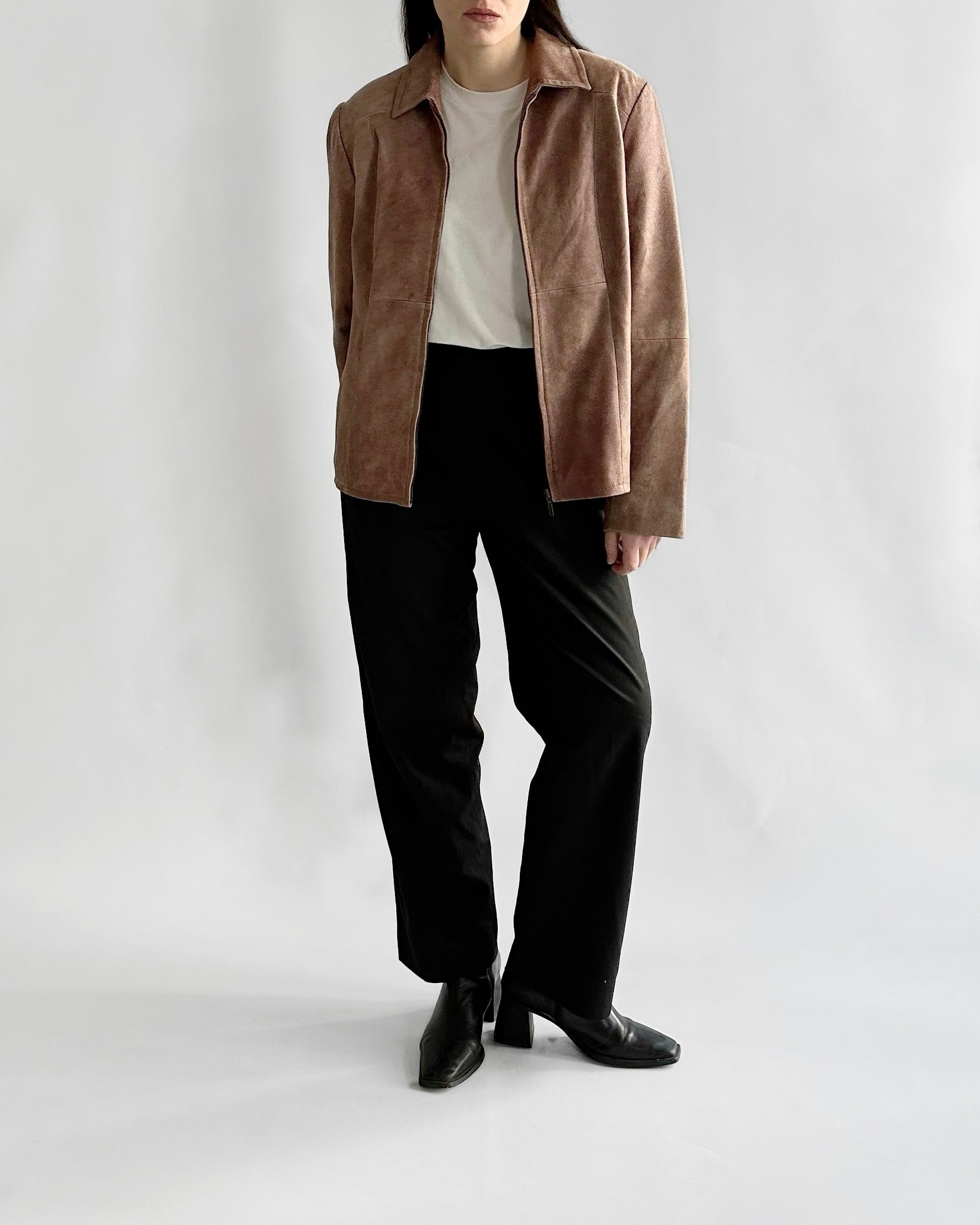 2000s Dusty Pink Washed Nappa Leather Jacket – Alba Vintage Studio