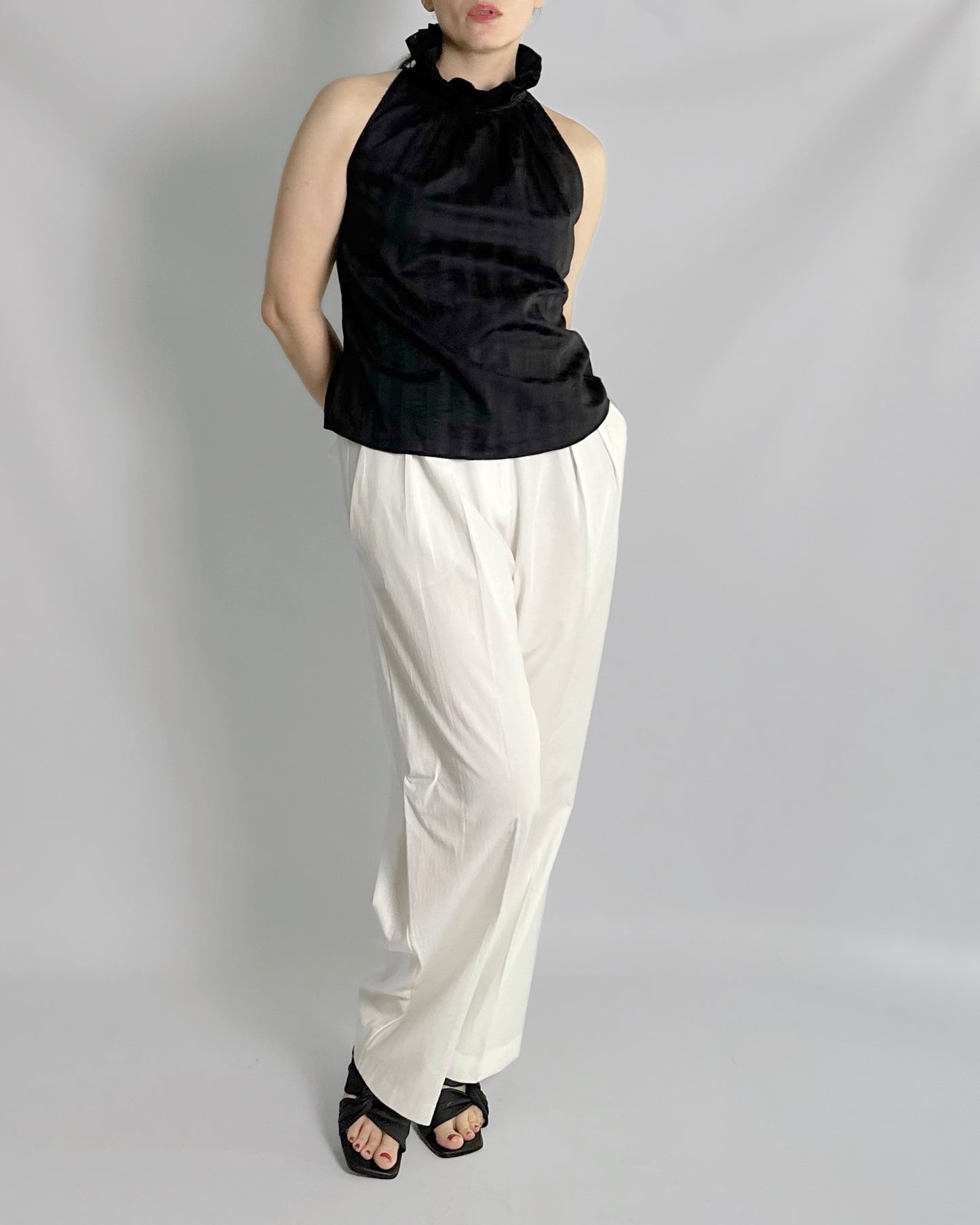 Anne Fontaine Black Halter Top