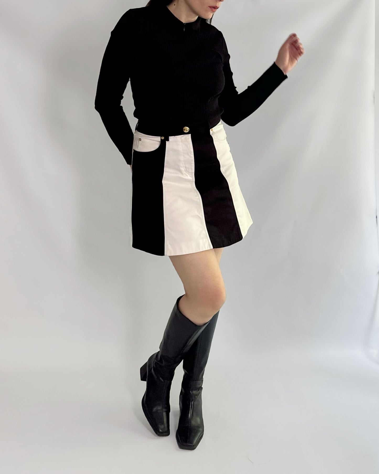 Moschino Striped A-Line Skirt