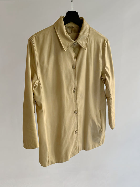 90s Beige Leather Jacket