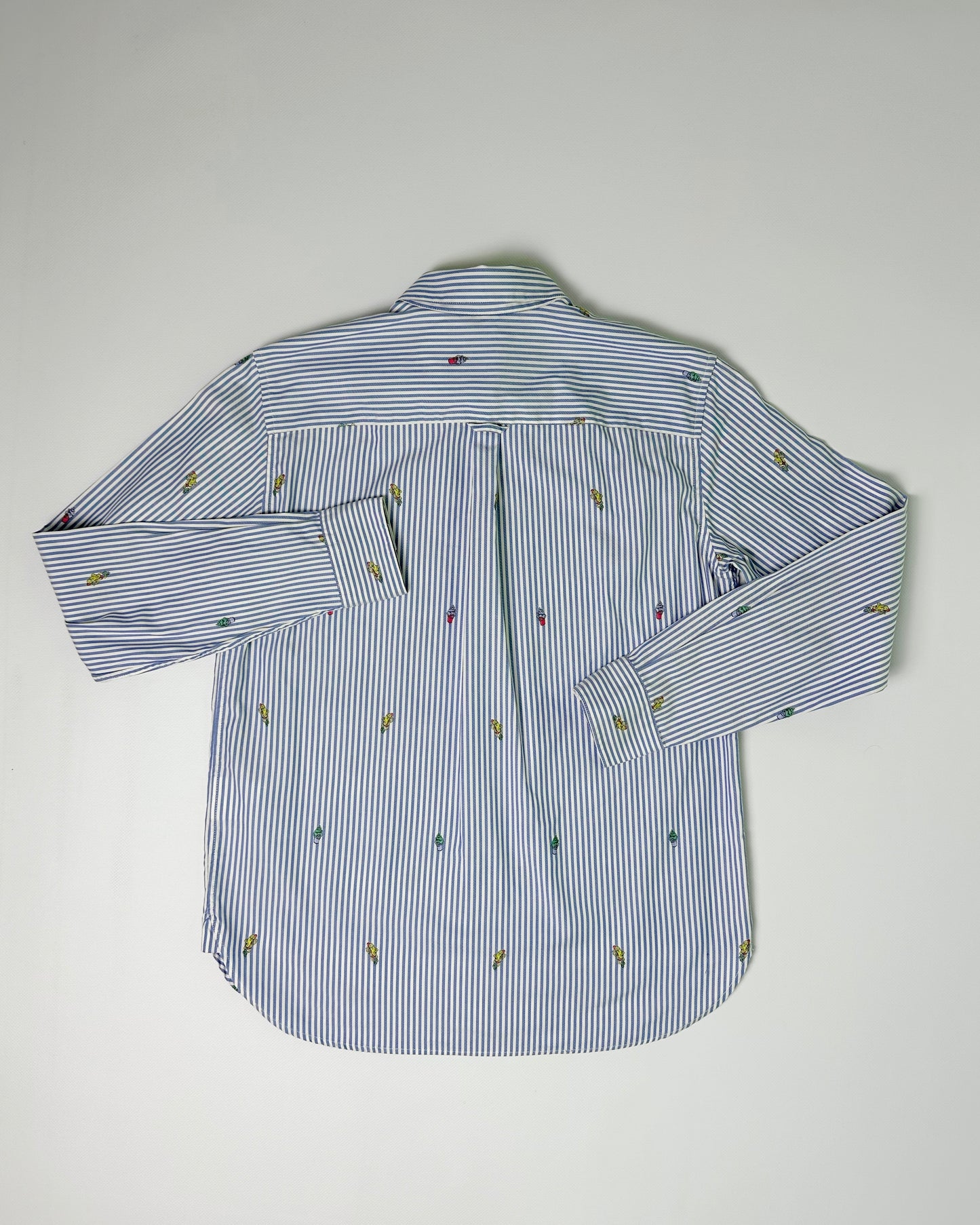 Kenzo Blue Striped Embroidered Shirt