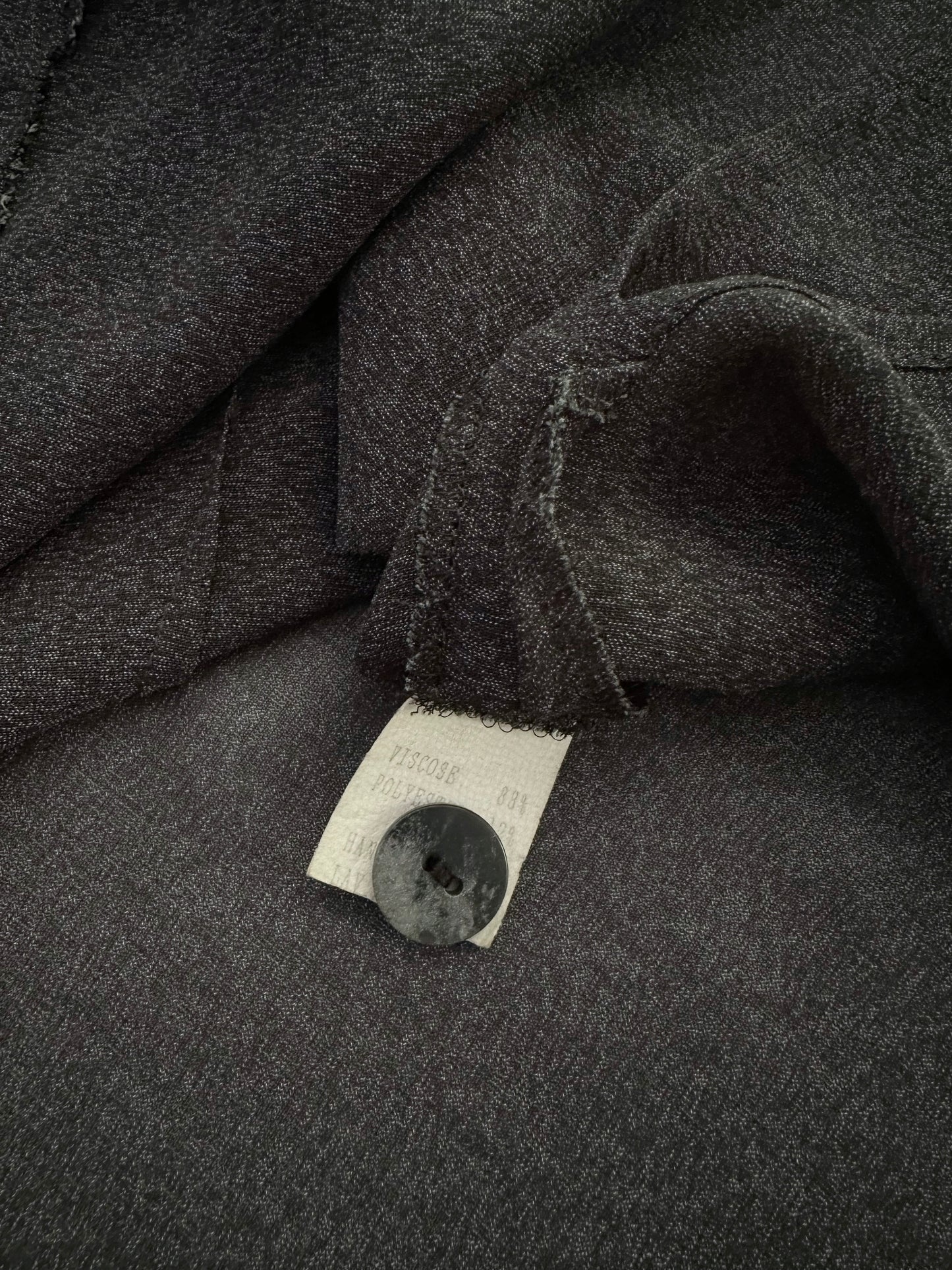90s Dark Grey Sheer Maxi Shirt