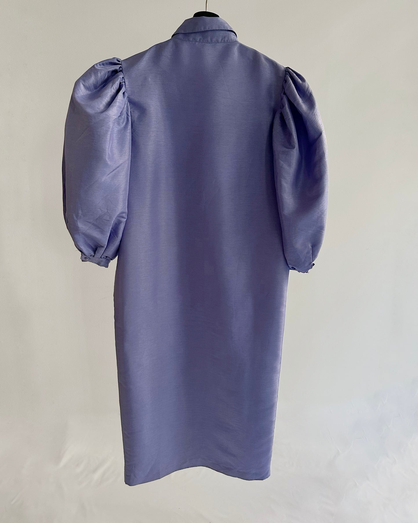 80s Lilac Puff Sleeve Dress