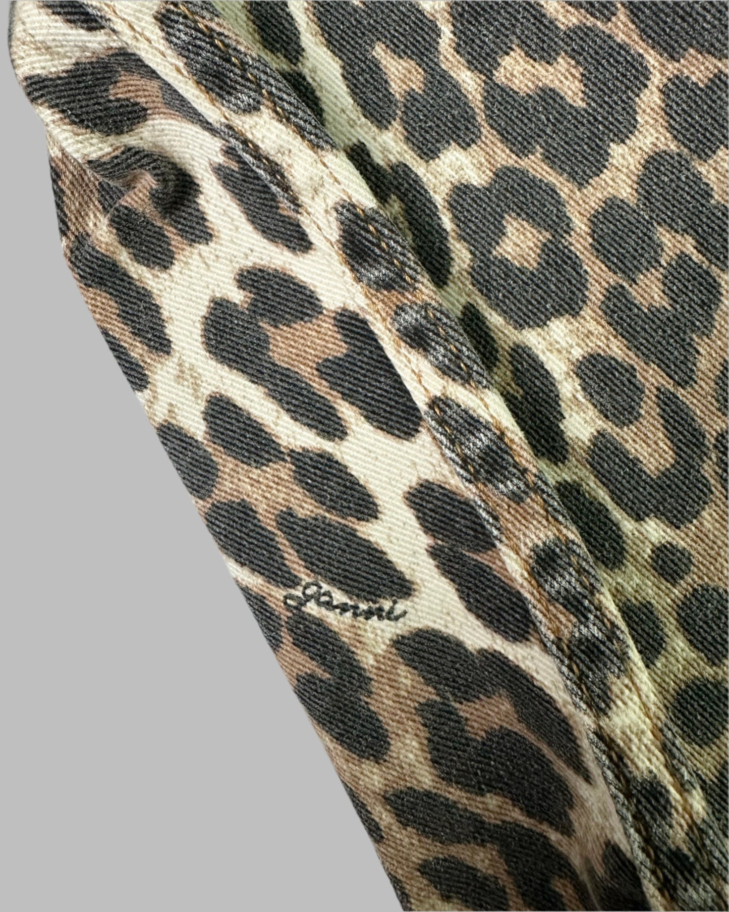 Ganni Leopard Betzy Cropped Jeans