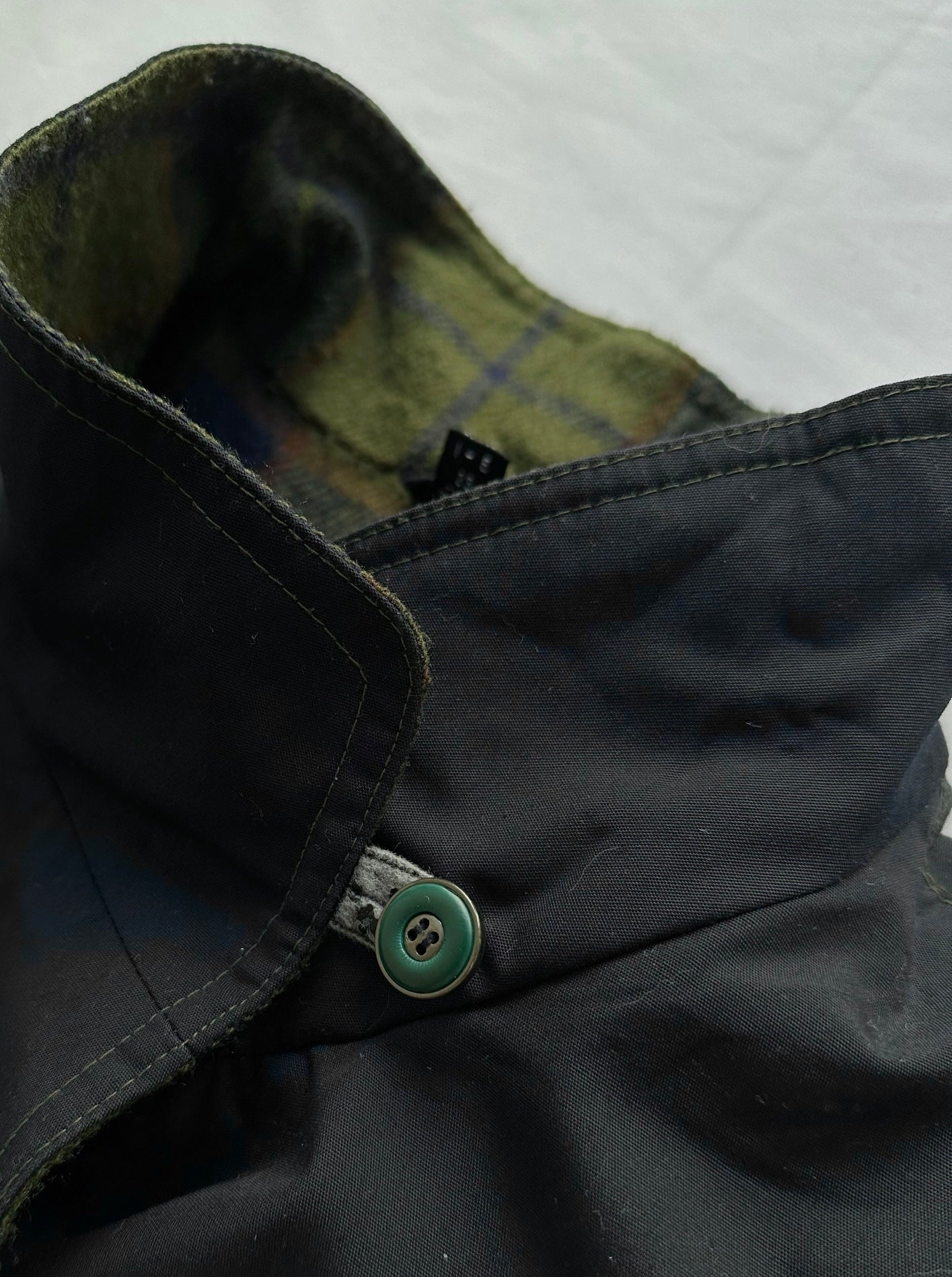 90s Navy Cotton Trench Coat