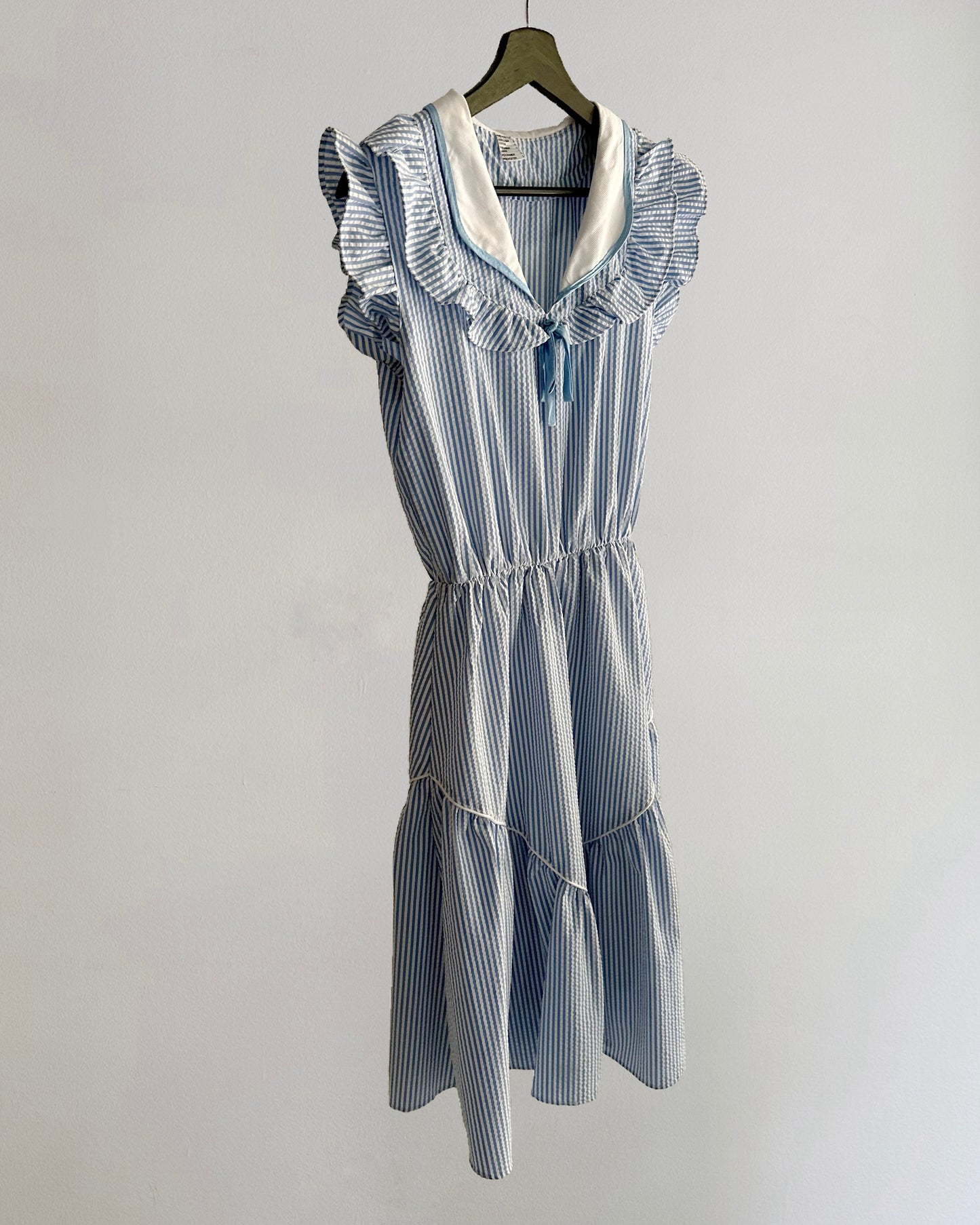 80s French Sailor Collar Dress