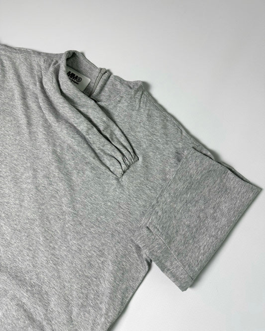 MM6 Maison Margiela Mélange Grey Cotton-Jersey Midi Dress