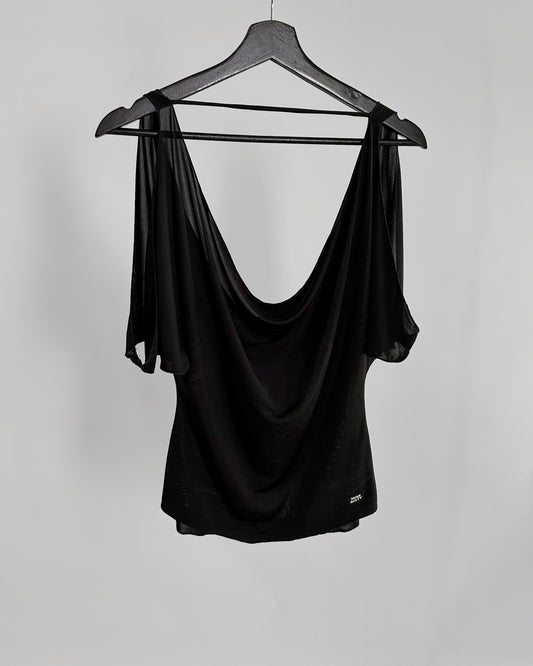 Vintage Miss Sixty Black Cut-Out Top