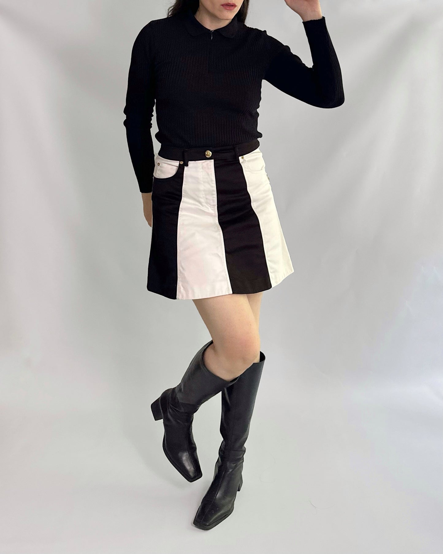 Moschino Striped A-Line Skirt