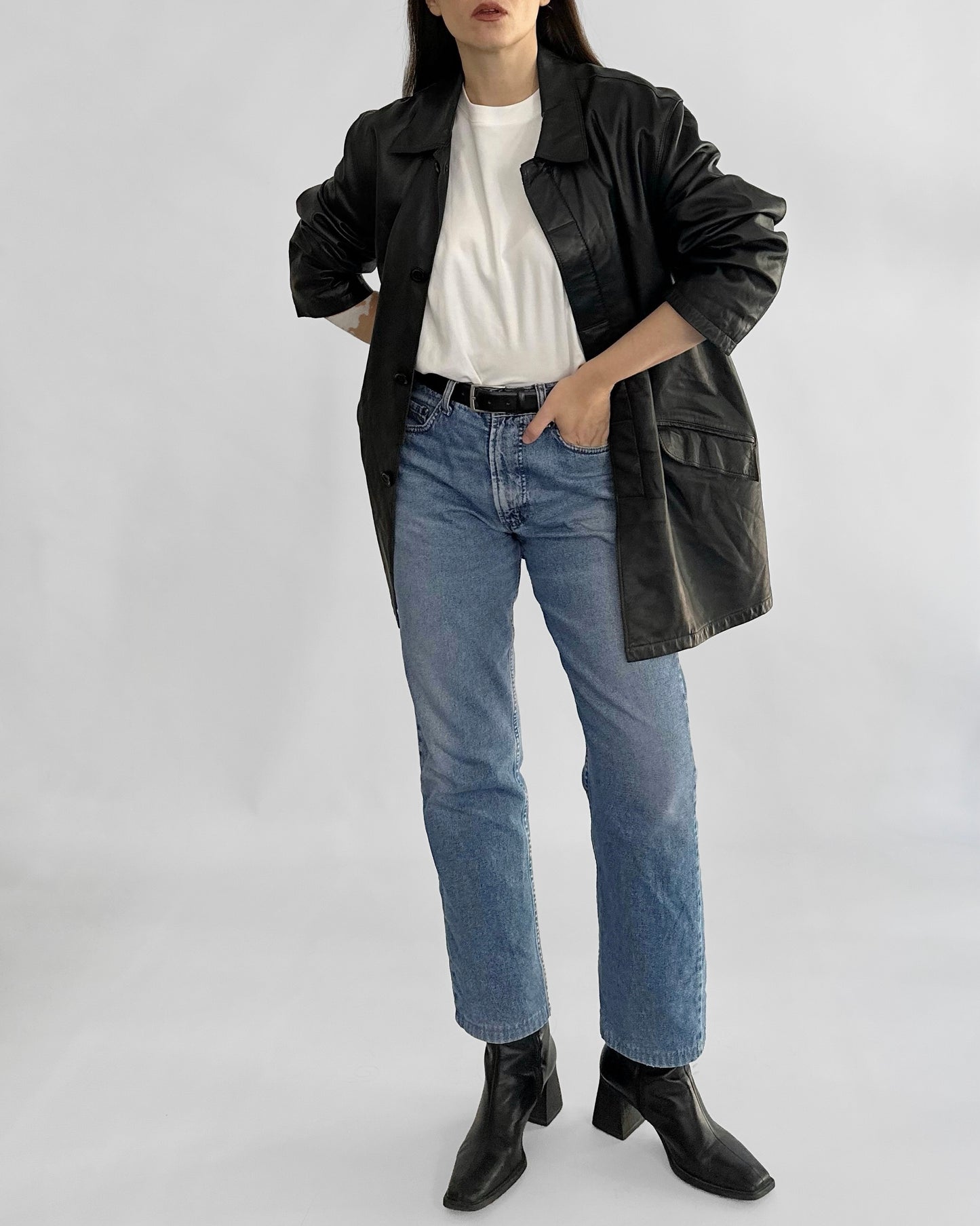 Vintage 2000s Black Leather Jacket