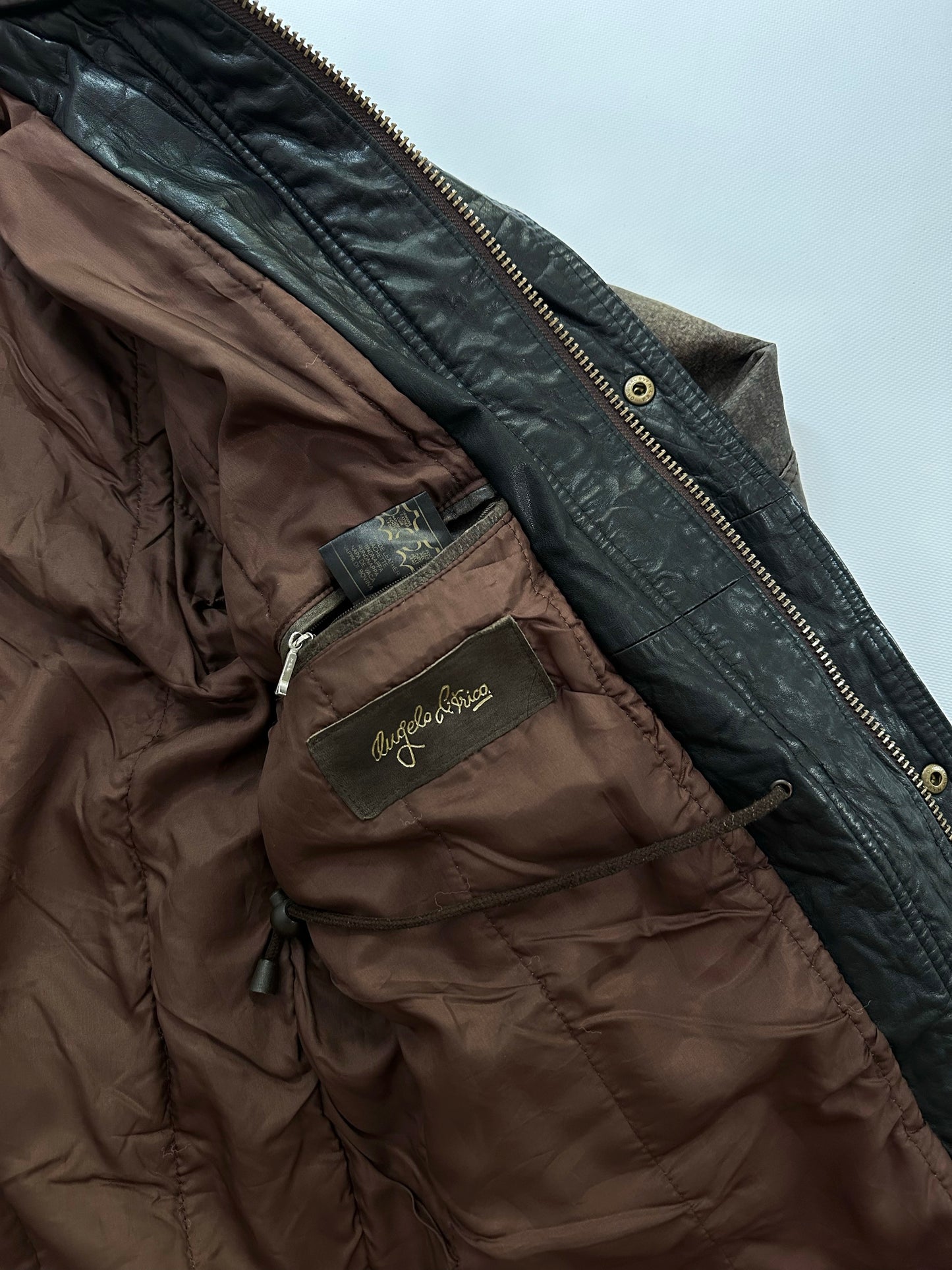 80s Brown Cowhide Leather Field Jacket – Detachable Shearling Collar