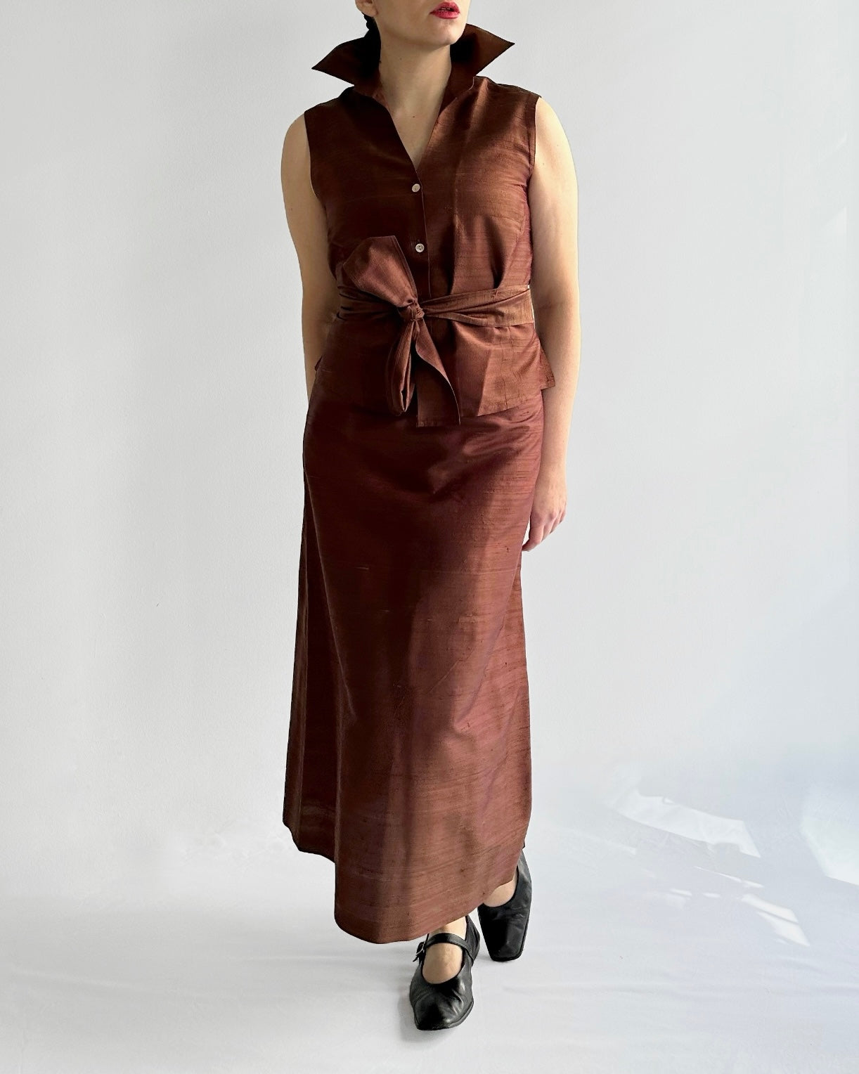 90s Romeo Gigli Silk Shantung Set