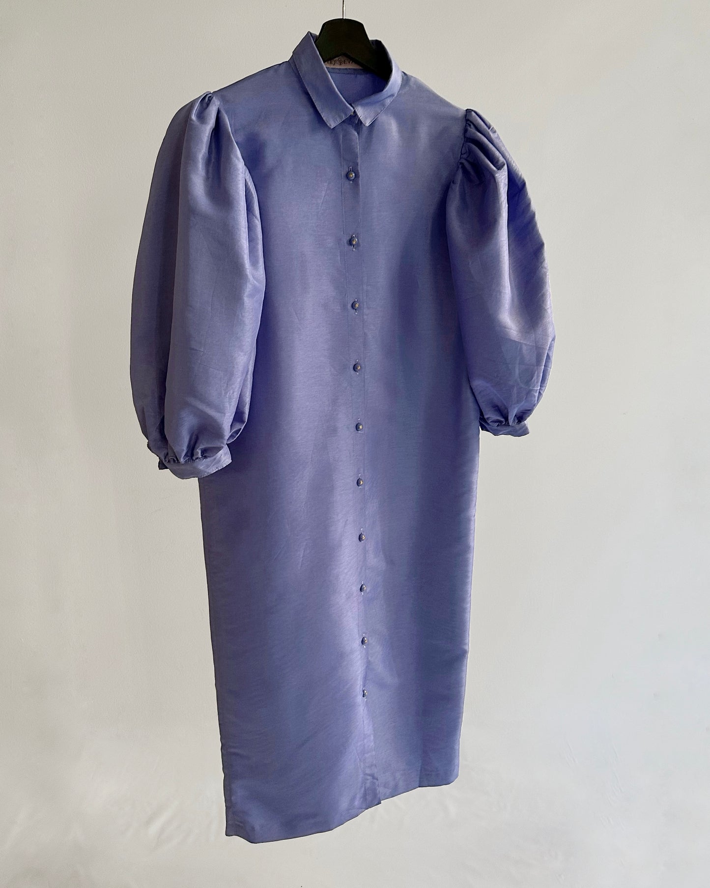 80s Lilac Puff Sleeve Dress