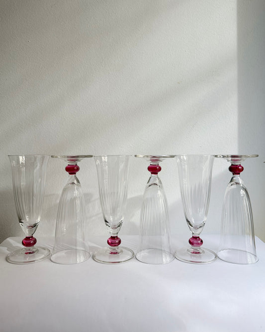 Vintage 1970s Italian Champagne Glasses – Set of 2, 4, 6