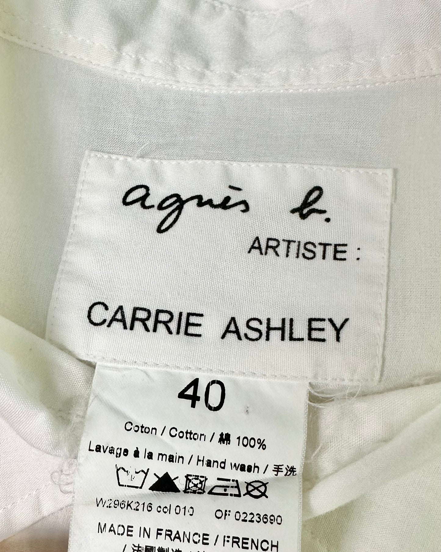 Agnes B. White Embroidered Shirt - Artist Collection