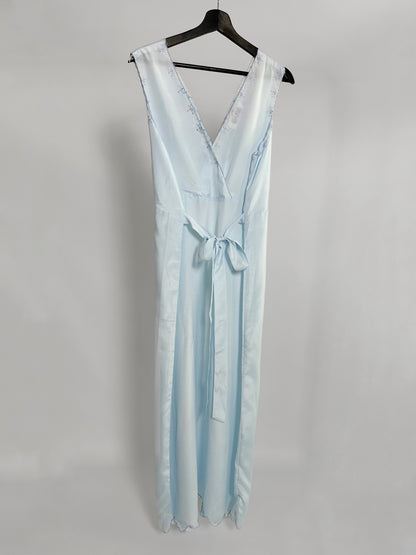 50s Pale Blue Embroidered Nightgown