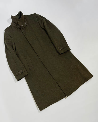 80s Steinbock Green Loden Wool Coat