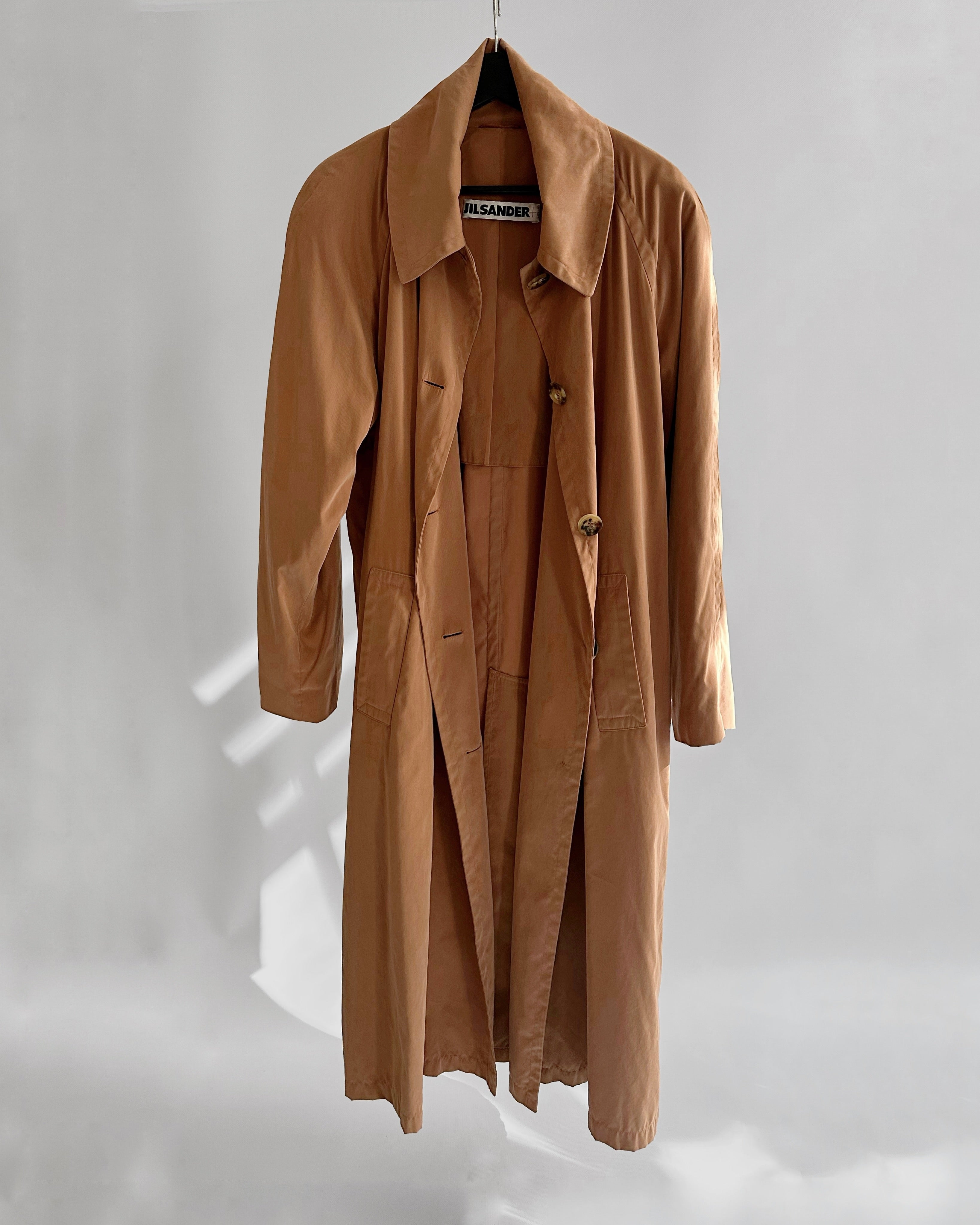 90s Jil Sander Minimalist Peach Trench Coat – Alba Vintage Studio