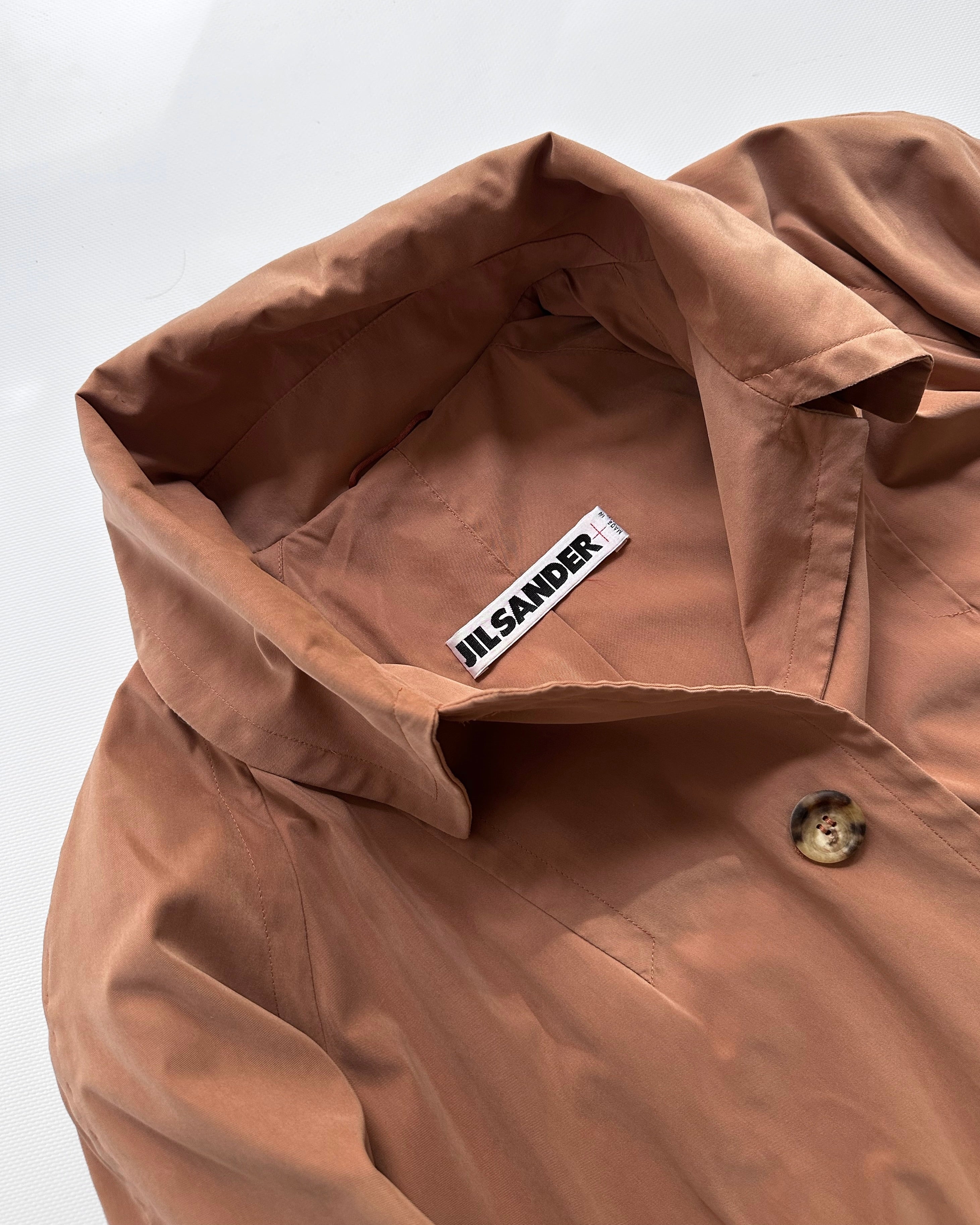 90s Jil Sander Minimalist Peach Trench Coat – Alba Vintage Studio