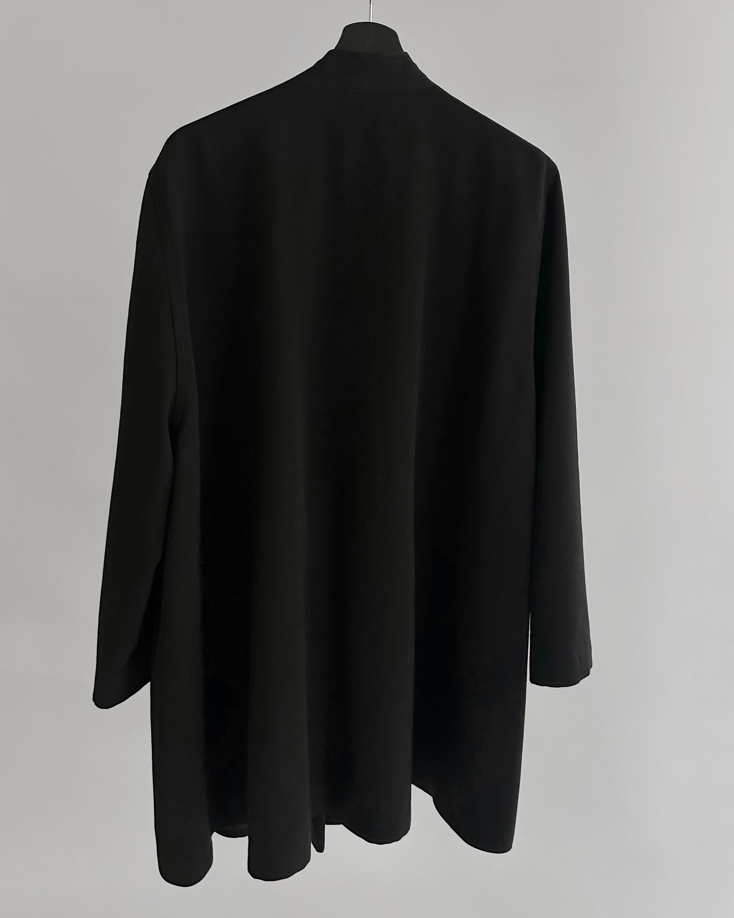 90s Black Virgin Wool Coat