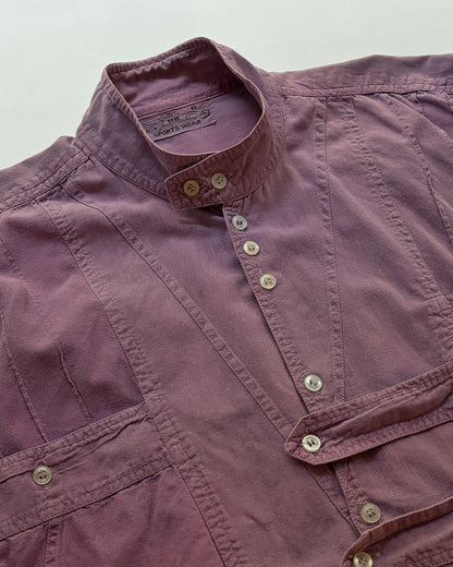 Vintage 1980s Dusty Mauve Cotton Utility Shirt