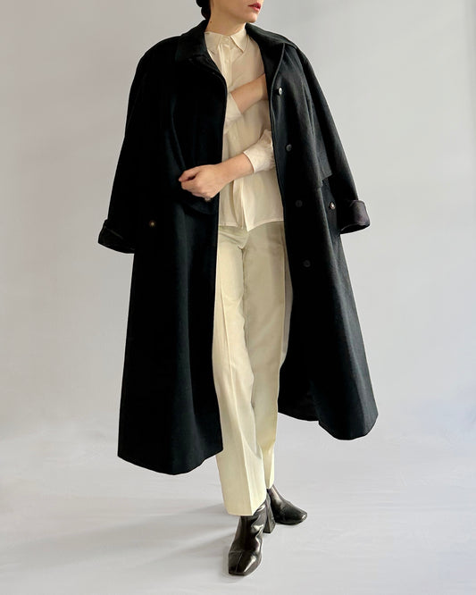 80s Green Wool-Alpaca Loden Coat