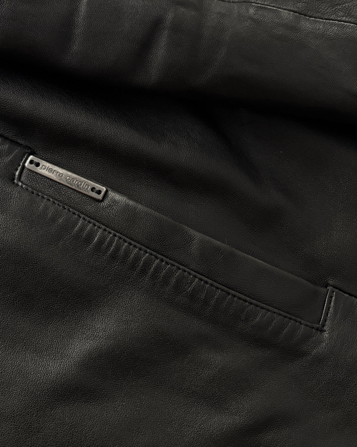 Vintage Pierre Cardin Black Leather Jacket