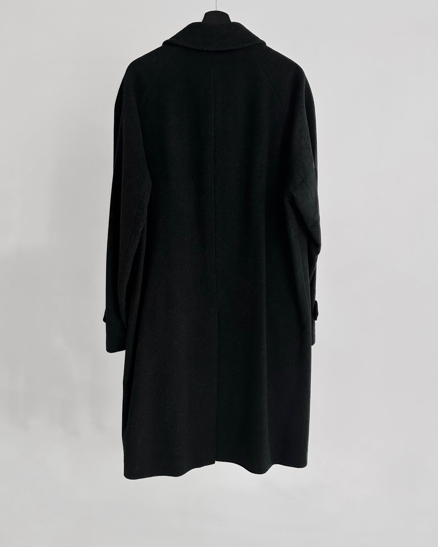 90s Gianfranco Ferré Charcoal Wool and Cashmere Coat