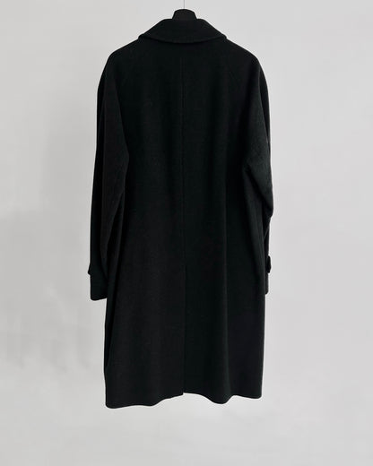 90s Gianfranco Ferré Charcoal Wool and Cashmere Coat