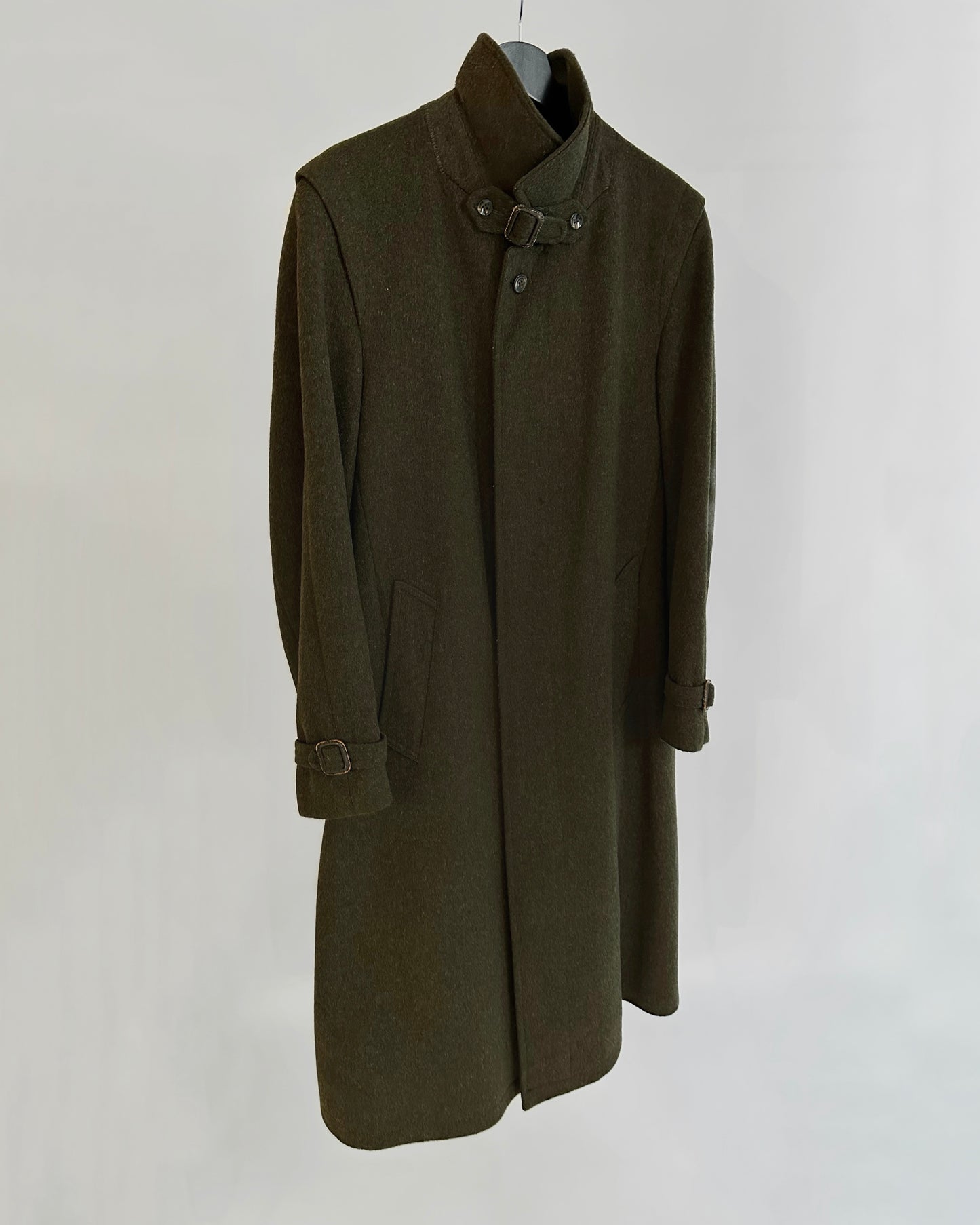 80s Steinbock Green Loden Wool Coat