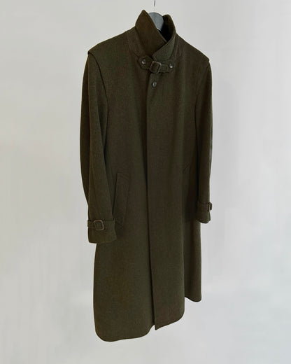 80s Steinbock Green Loden Wool Coat
