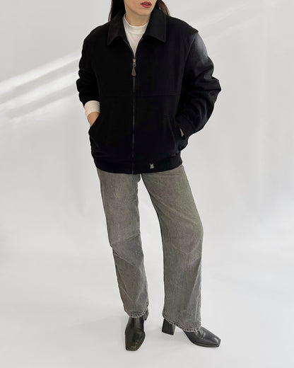 80s Steinbock Loden Wool Bomber