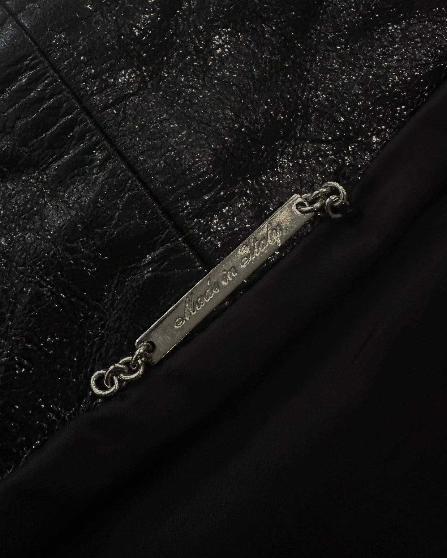 80s Gianfranco Ferré Black Patent Leather Coat