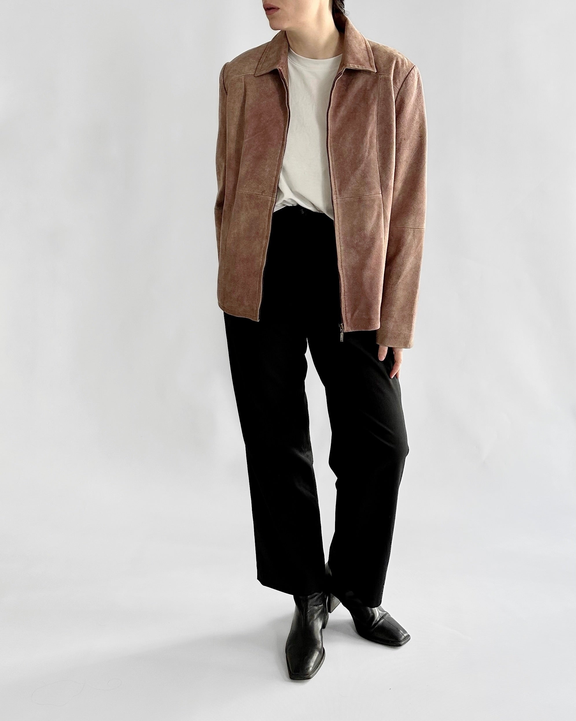 2000s Dusty Pink Washed Nappa Leather Jacket – Alba Vintage Studio