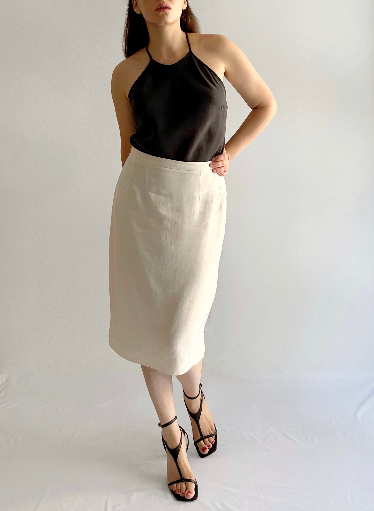 90s Guy Laroche High-Waist Pencil Skirt