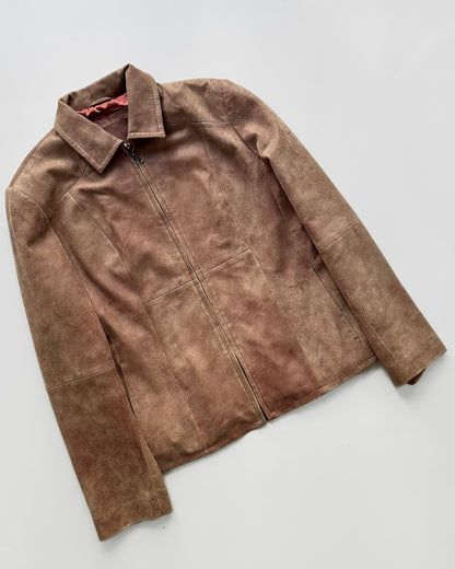 2000s Dusty Pink Washed Nappa Leather Jacket