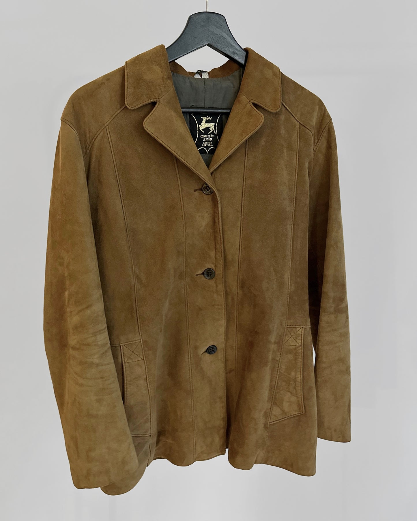 90s Brown Suede Jacket – Made in Portugal