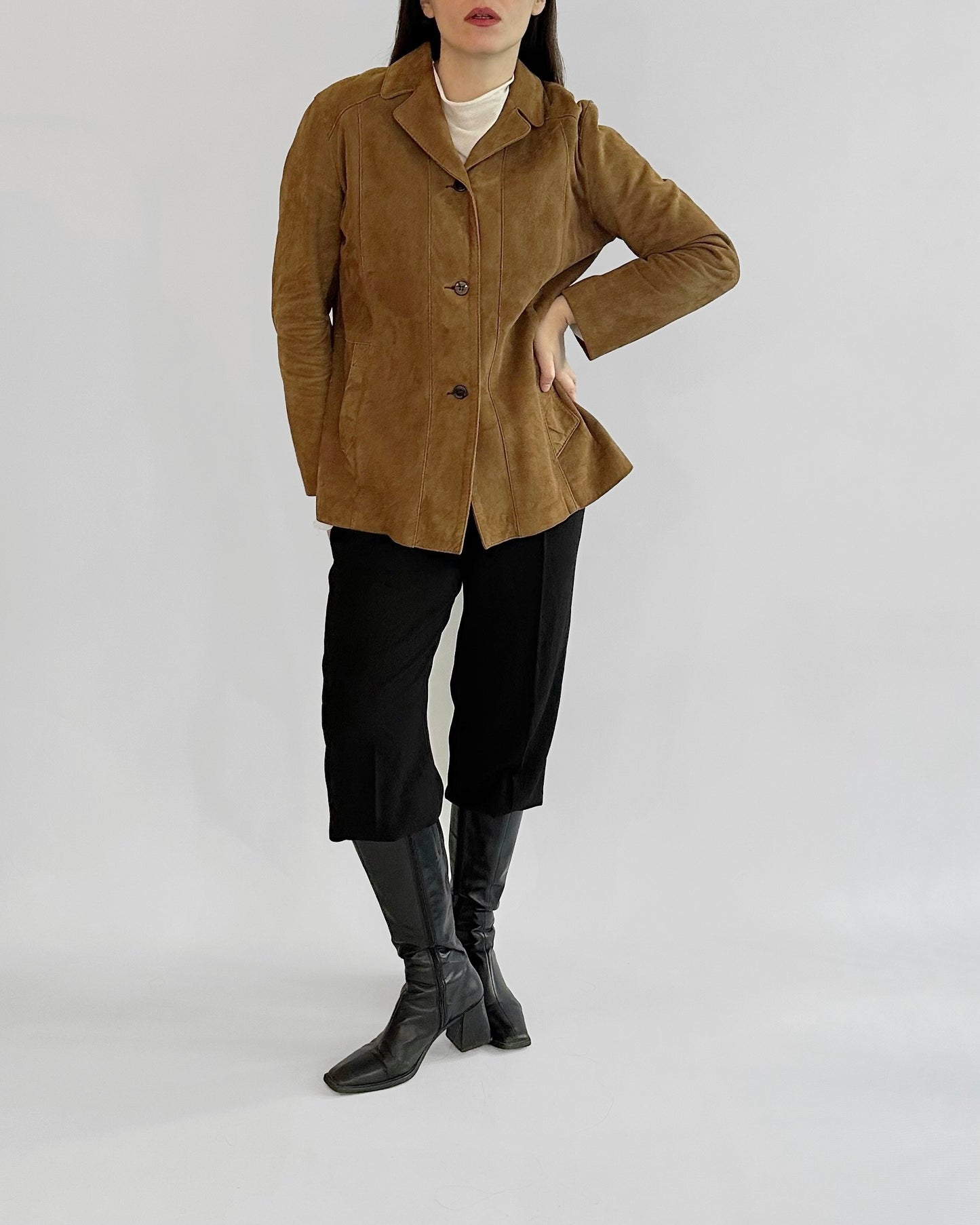 90s Brown Suede Jacket – Made in Portugal