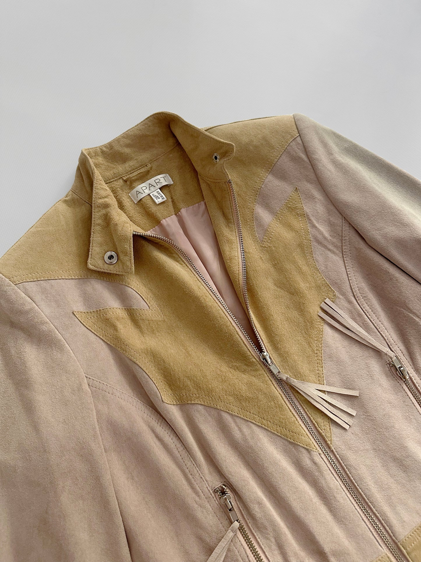 Y2K Western Lace-Up Suede Leather Jacket