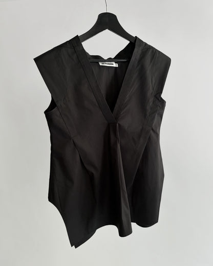 Jil Sander SS2013 Sculptural Black Cotton Top – Runway Piece