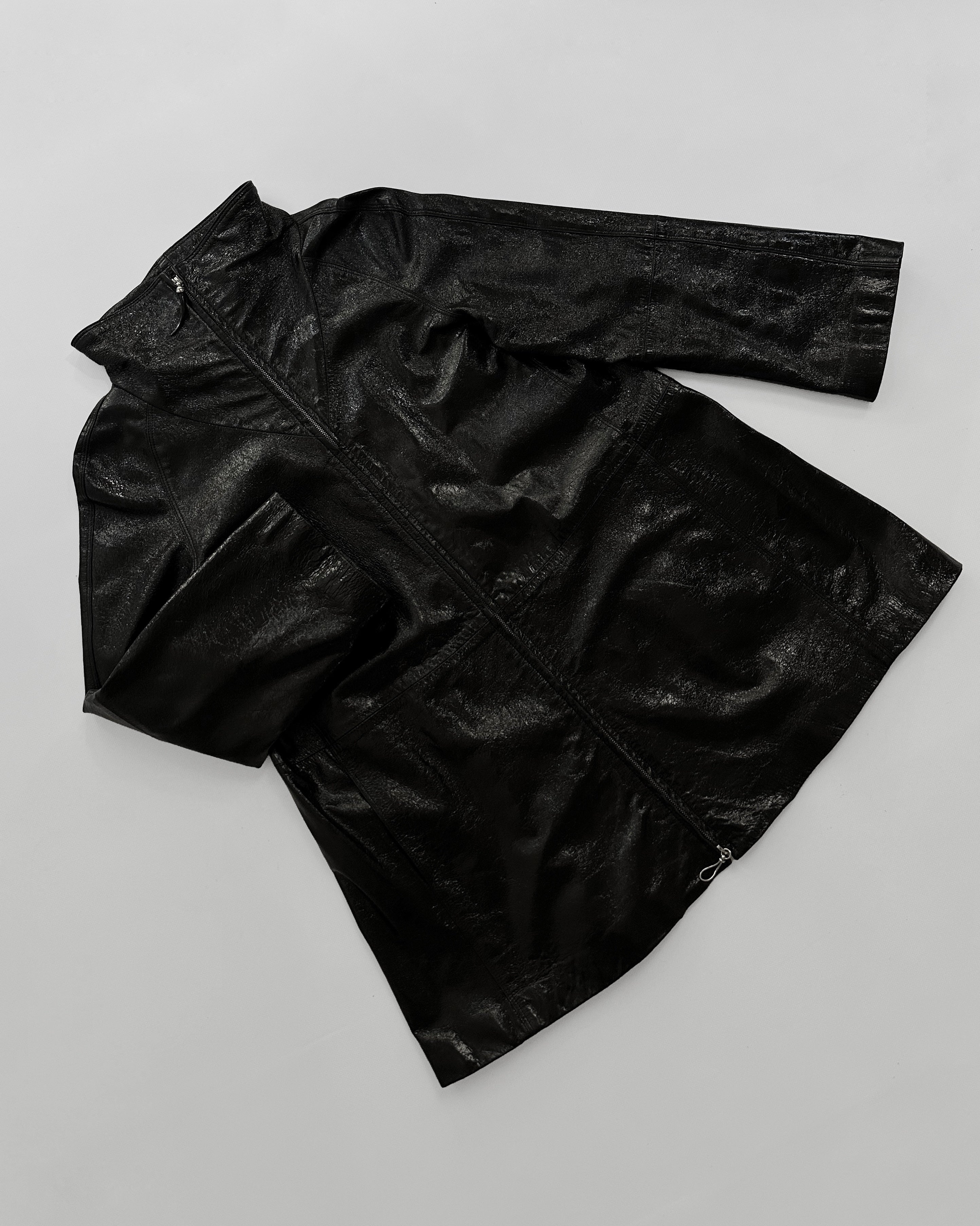 80s Gianfranco Ferré Black Patent Leather Coat – Alba Vintage Studio