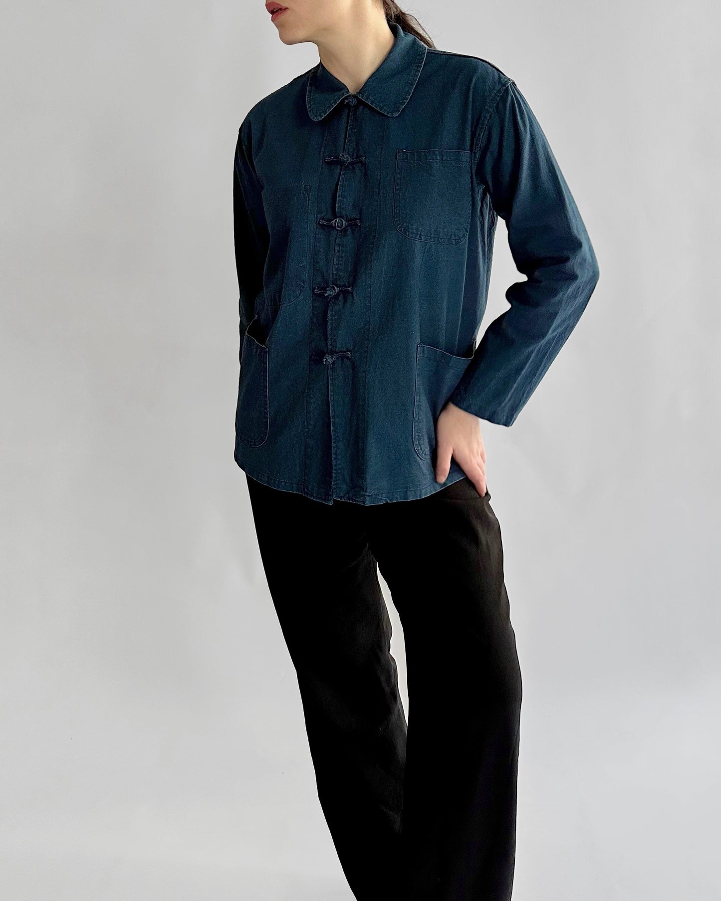 Rare 1950s Shanghai Indigo Work Shirt Jacket
