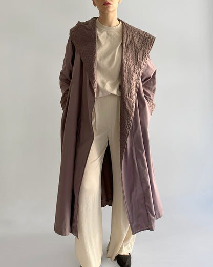 90s Mauve Hooded Coat