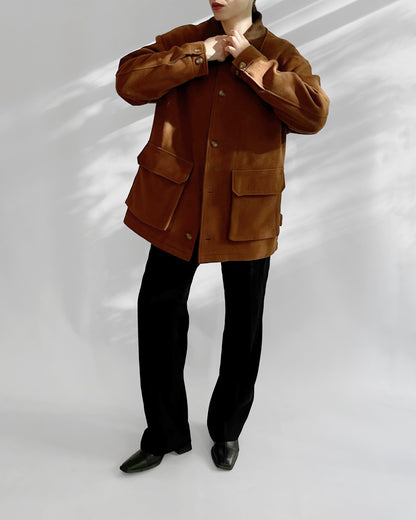 80s Brown Wool Field Jacket