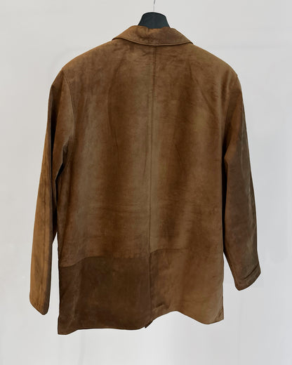 90s Brown Suede Overshirt Jacket – Made in Spain