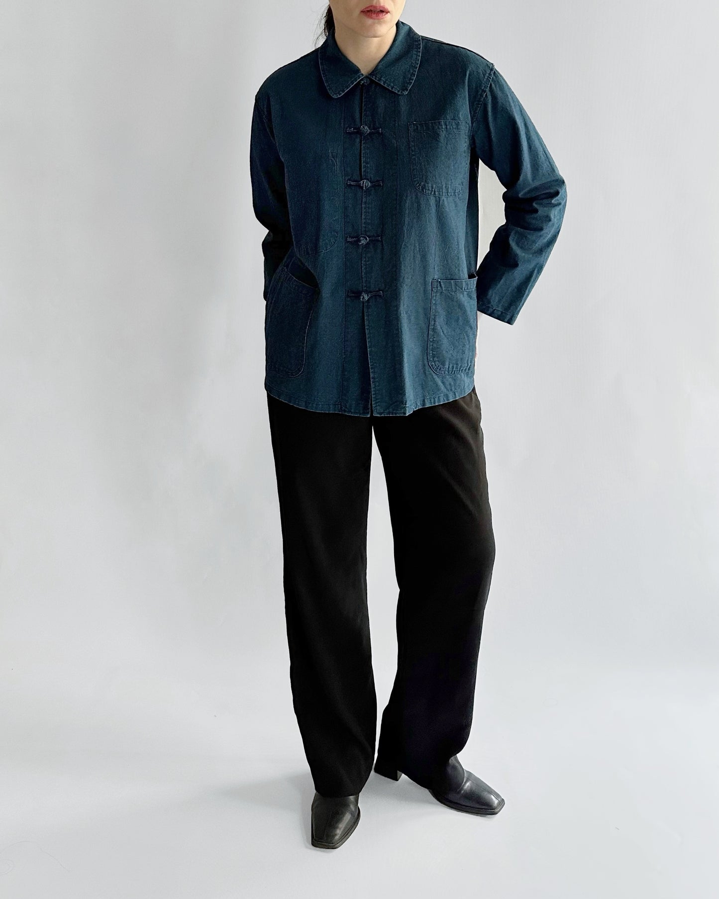 Rare 1950s Shanghai Indigo Work Shirt Jacket