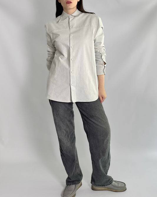 MANS FW19 Striped Asymmetric Shirt