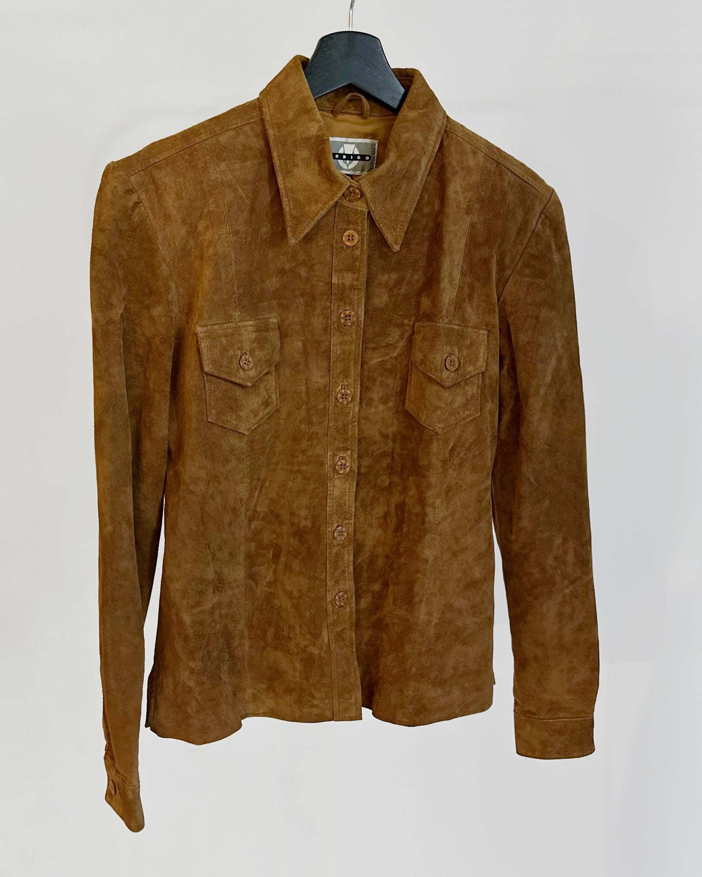 90s Brown Suede Shirt Jacket – Made in Spain