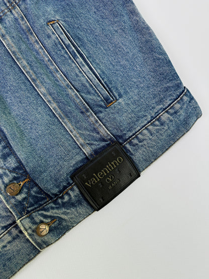 90s Valentino Garavani Denim Jacket - Faded Blue