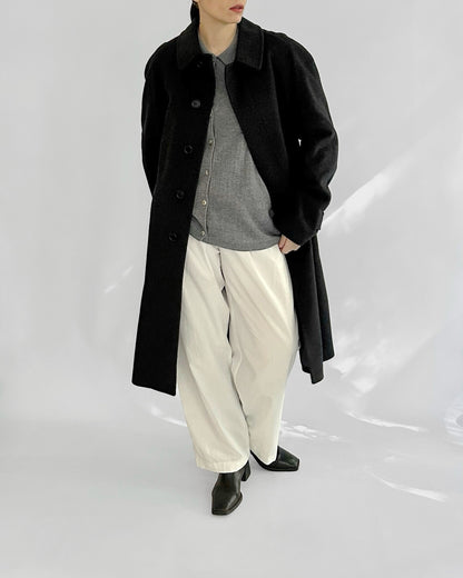 90s Gianfranco Ferré Charcoal Wool and Cashmere Coat